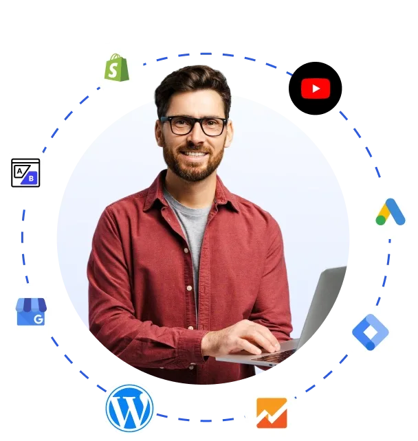 Digital marketing strategies with SEO, Google Ads, and analytics for growth