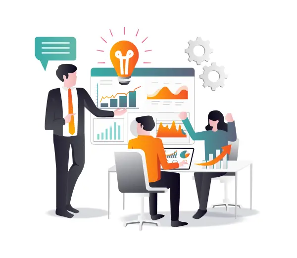 Website development experts discussing UI, UX, and SEO-friendly website structure