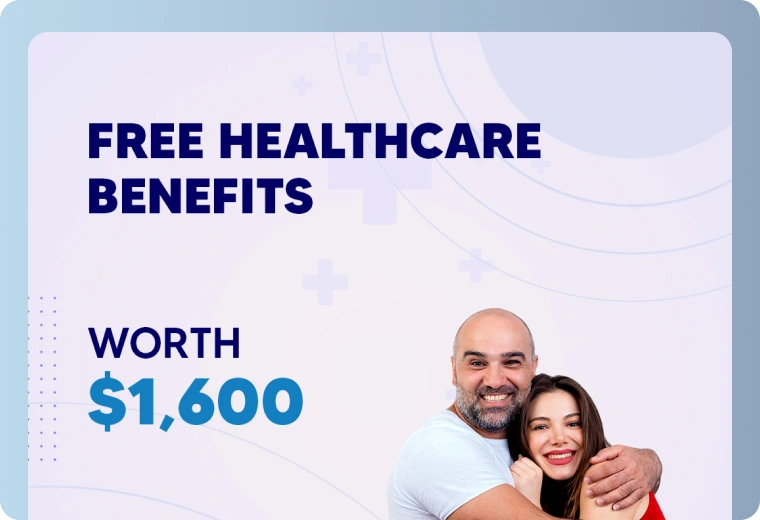 Facebook ad creative for a healthcare benefits offer